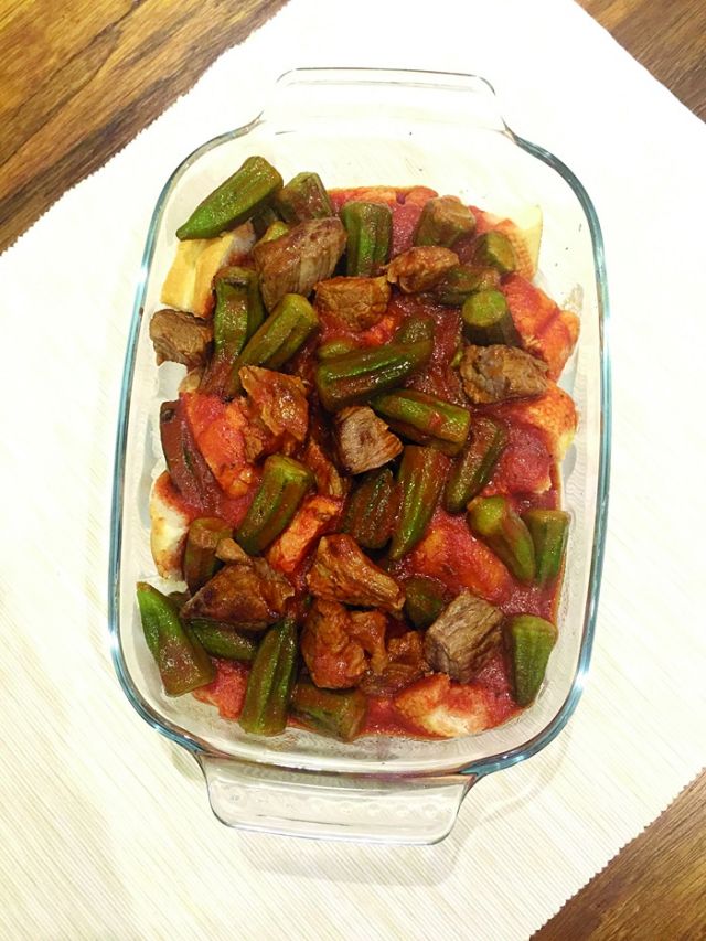 فتة البامية