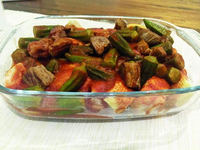 فتة البامية