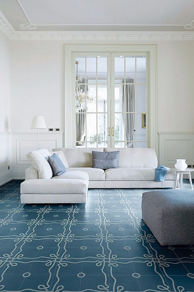 البلاط بنقوش من الدوائر الصغيرة