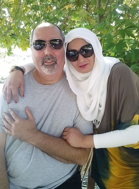 ربى برفقة زوجها الزميل رمزي المقداد