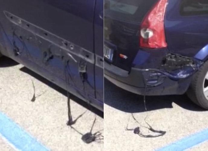 بالصور والفيديو: الحر الشديد يذيب سيارة في ايطاليا!