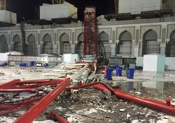 بالفيديو ـ لحظة سقوط رافعة الحرم المكّي