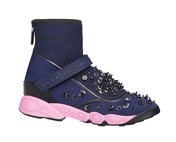 حذاء Dior High Top Fusion Sneakers لأسلوب رياضي مترف