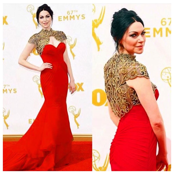 Laura Prepon in Christian Siriano