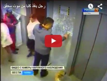 بالفيديو - رجل ينقذ كلباً من الموت بعد تحرّك المصعد