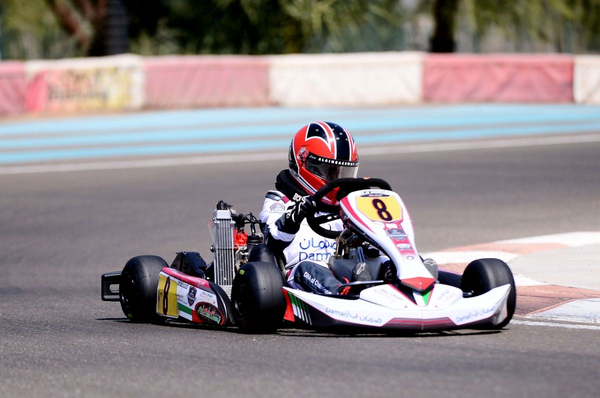 الشامسي إبن السنوات الـ 9 يفوز بفضية سباق العين للكارتينغ