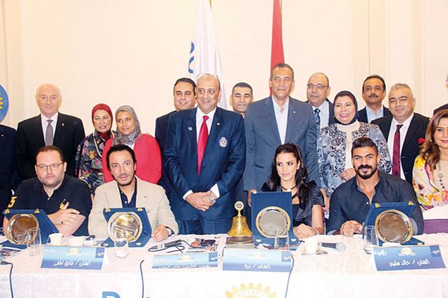 تكريم طارق لطفي ودرة وخالد سليم في روتاري «راقودة» في الإسكندرية