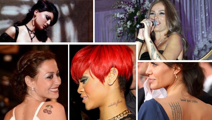 بالصور- شاهدوا هوس بعض النجمات بالتاتو!!