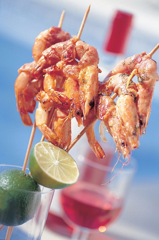 لفافات القريدس والجامبون البقري