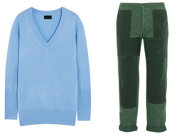 الأخضر مع الأزرق الفاتح