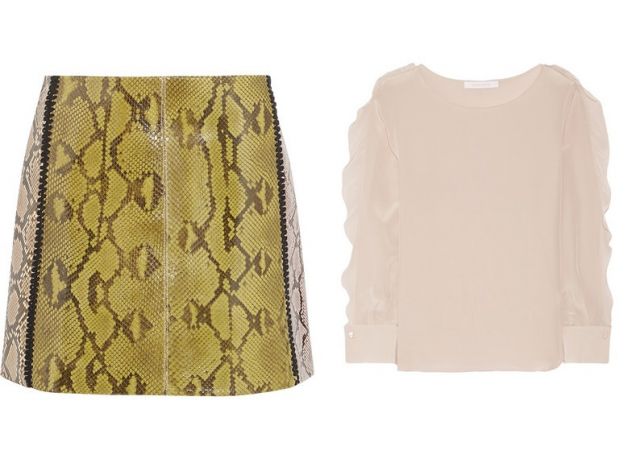 الأصفر مع الزهر الفاتح