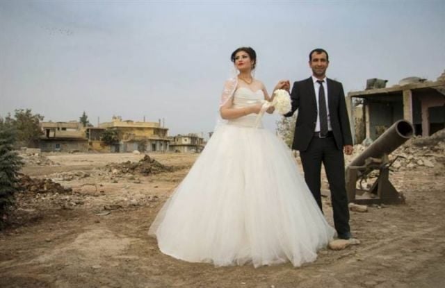 بالصور- أول زفاف في كوباني بعد استعادتها من 
