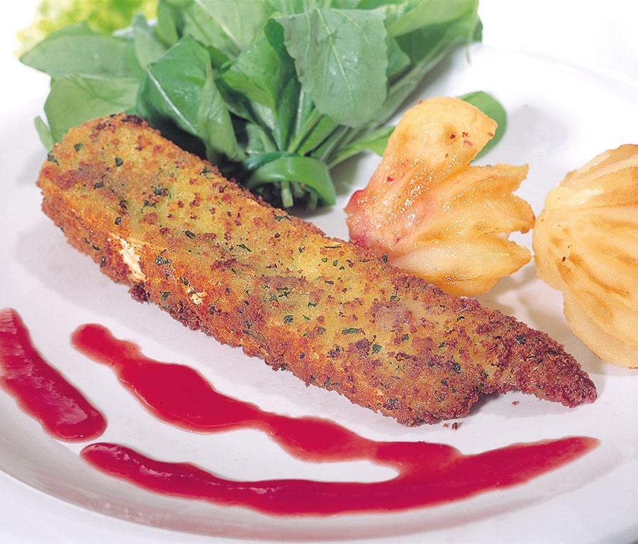 شرائح جبنة البري المقلية