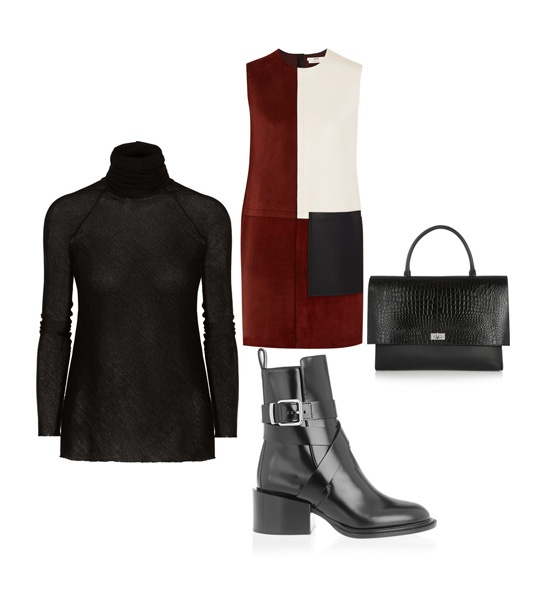 Edun Dress - Givenchy Bag - Jil Sander Boots - THE ELDER STATESMANT Turtle Neck