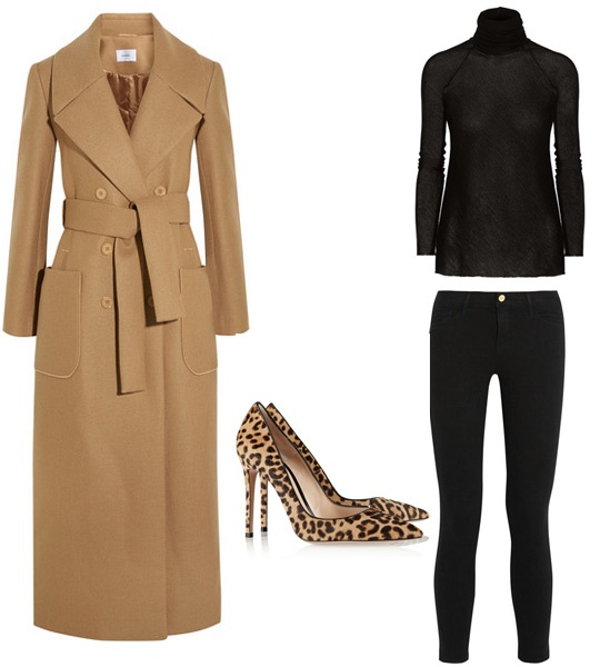 Carven Coat - Frame Denim Pants - Gianvito Rossi Pumps - THE ELDER STATESMANT Turtle Neck