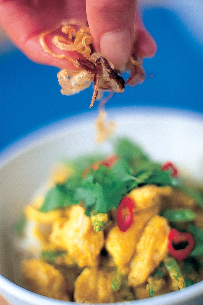 الكراث الهش المقلي