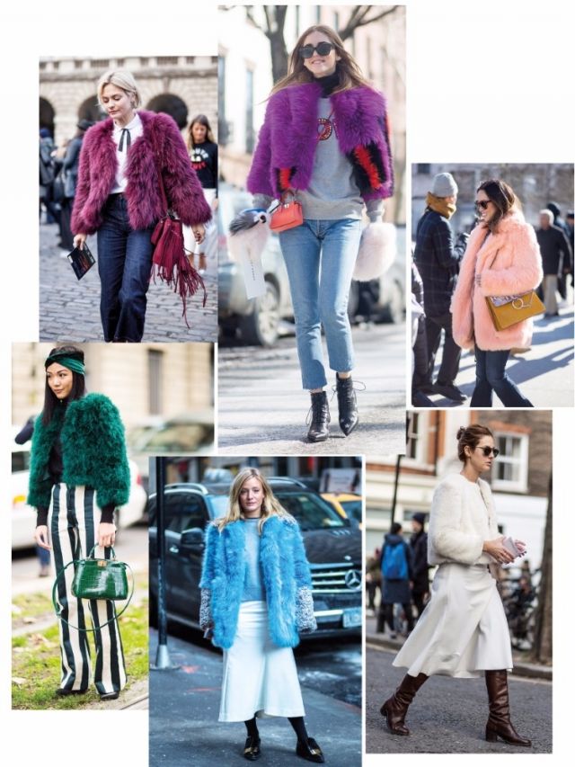 الفراء الملون - Colorful fur coat