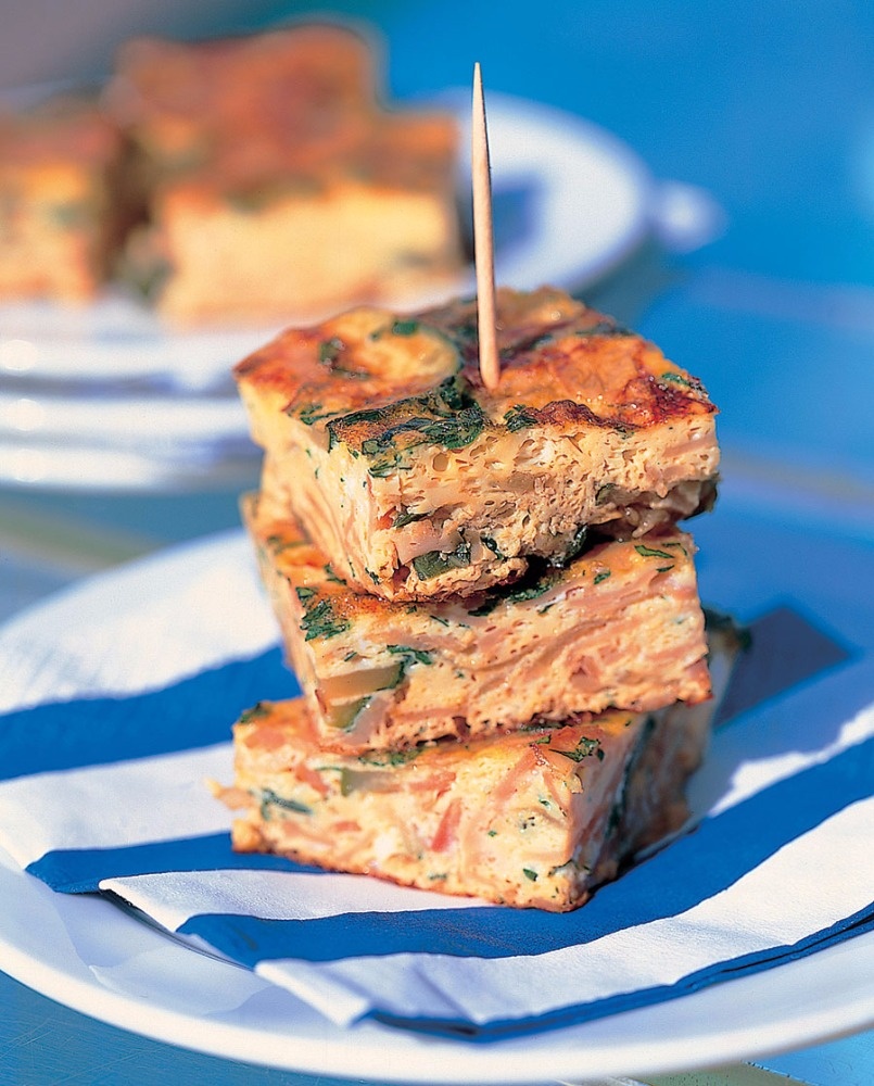 عجّة الكوسى والجامبون