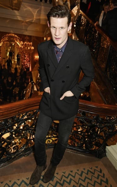 Matt Smith at the Burberry_Claridge's Christmas Tree 2015 Event