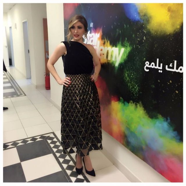 Yara in Valentino Skirt and Cushnie et Ochs Top