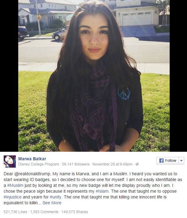 مارك زوكيربيرغ يعجب برسالة المسلمة التي صفعت المرشح الرئاسي الأميركي