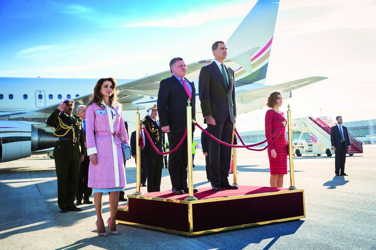 الملك عبد الله الثاني والملكة رانيا في زيارة رسمية إلى إسبانيا