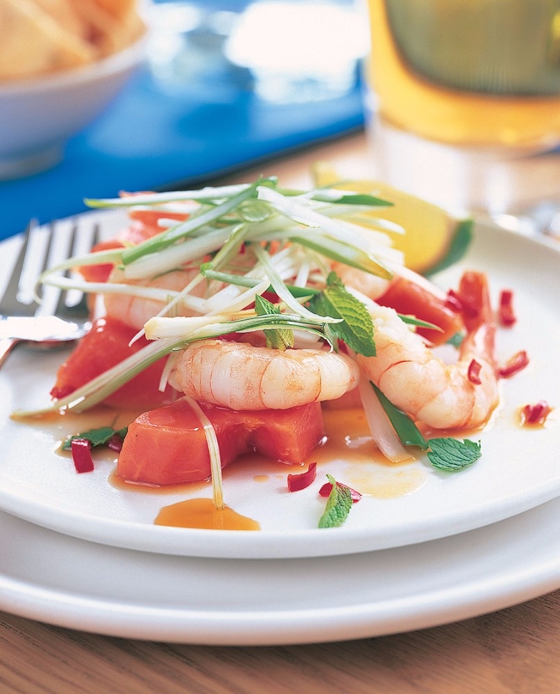 سلطة القريدس والبابايا