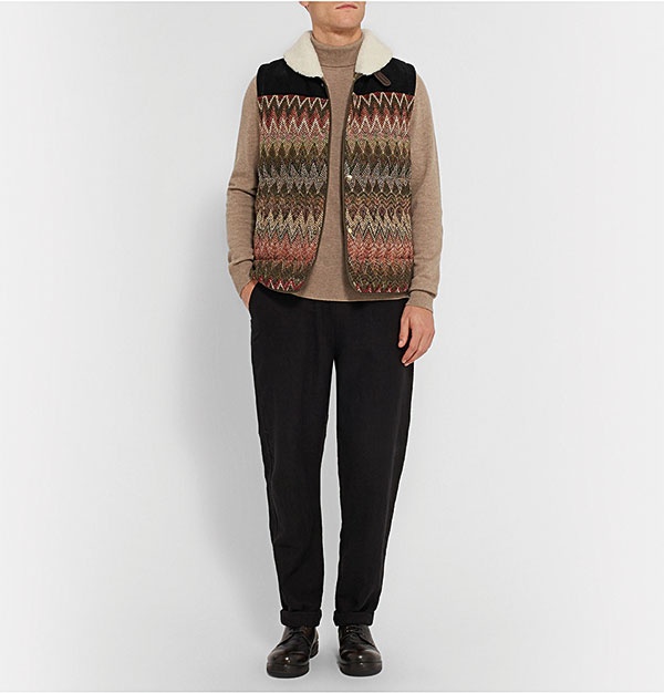 ●جيليه Missoni بياقة من الفرو