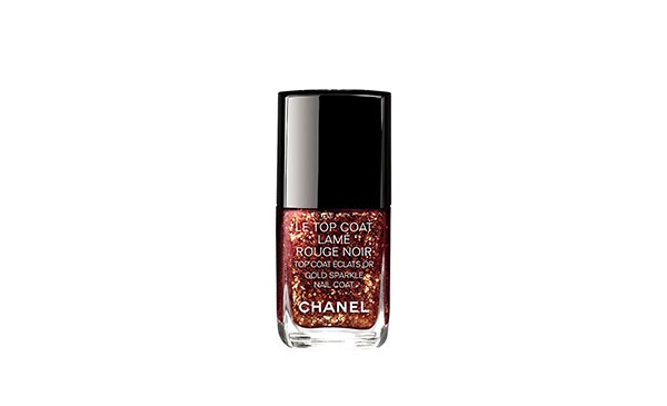 Chanel Le Top Coat Lame Rouge Noir