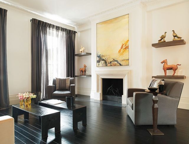 ركن المدفأة في الصالون