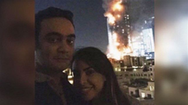 سيلفي والبرج في دبي يحترق خلفي تشعل مواقع التواصل الإجتماعي