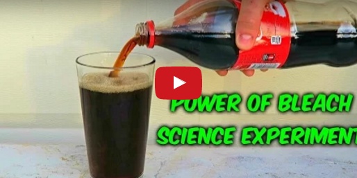 بالفيديو - لن تصدقوا ماذا يحصل إذا مزجنا الكولا بمبيض الغسيل!