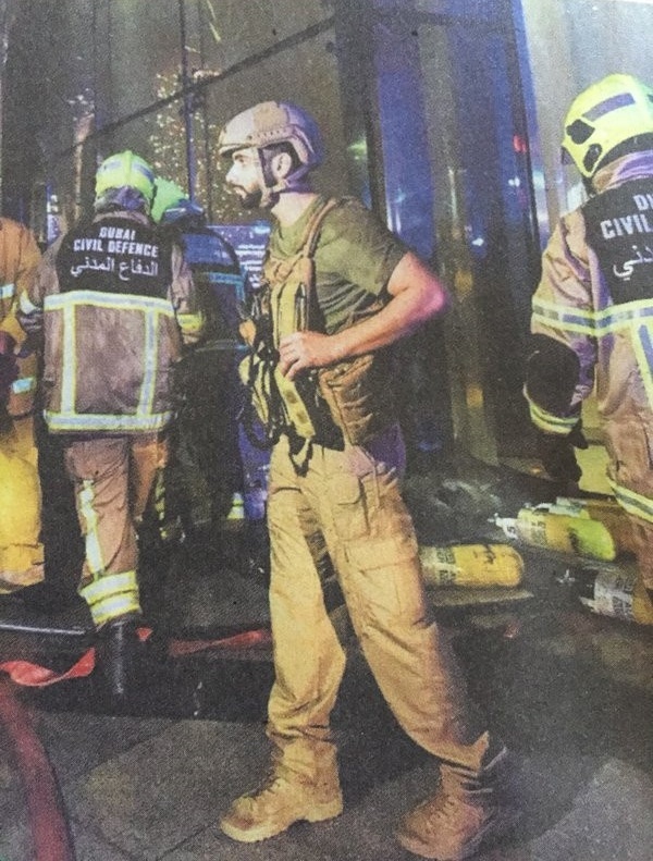 صورة ابن حاكم دبي في حريق رأس السنة تشعل شبكات التواصل