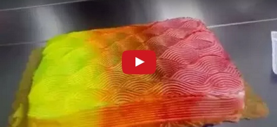 بالفيديو - شاهدوا هذه الكعكة السحرية كيف تتبدل الوانها... ما سرها؟