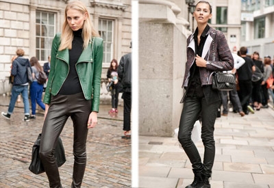 <strong>8 </strong>طرق مختلفة ترتدين فيها سروال الجلد الضيّق بدل الجينز.