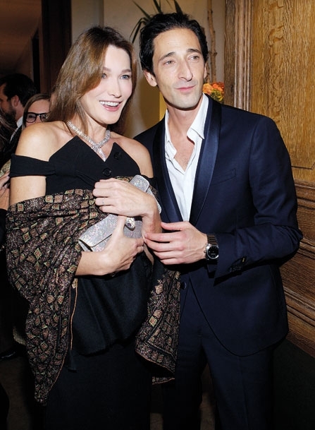 كارلا بروني وادريان برودي