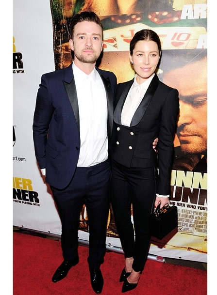 جاستن تمبرلايك وزوجته جسيكا بيل