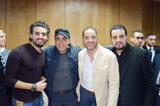 السقا ومجدي كامل أثناء الندوة
