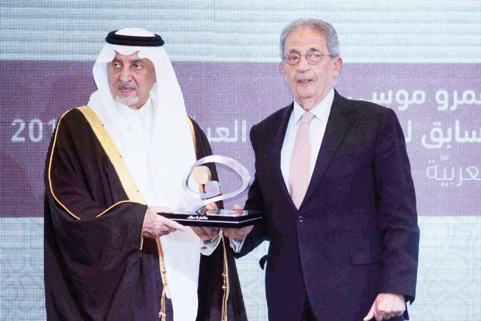 مؤسسة الفكر العربي تكرّم عدلي منصور وسيف بن زايد وعمرو موسى ونبيل العربي