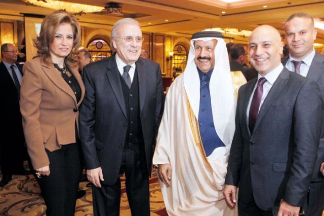 جورج صليبي والسفير السعودي والسفير جوزيف حبيس ولور سليمان
