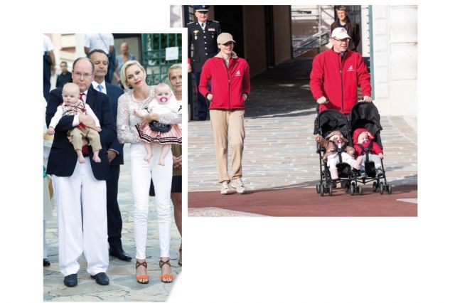 أميرا موناكو البير وشارلين مع توأميهما