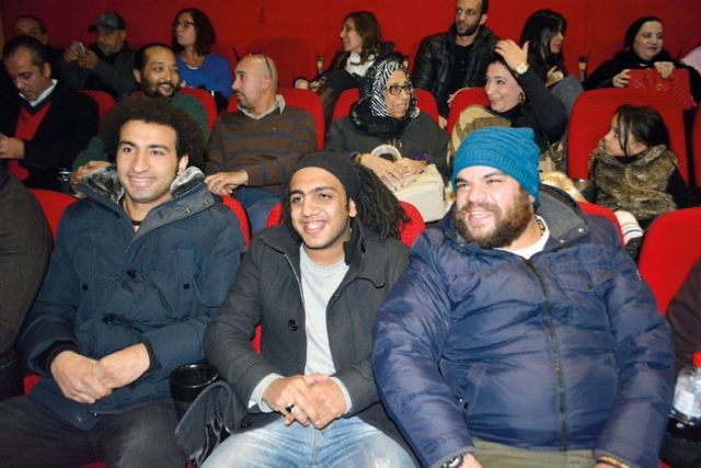 نجوم مسرح مصر يشاهدون الفيلم