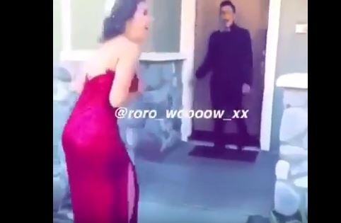 بالفيديو - رد فعل غريب لرجل لحظة رؤية حبيبته.. ماذا فعل؟