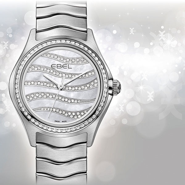 تألقي بالألماس مع ساعة Ebel Wave Diamond Powder