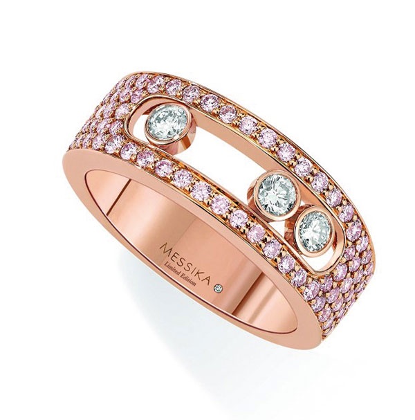  تشكيلة مميزة ومحدودة الإصدار من مجوهرات Messika مزينة بالماس باللونين الأبيض والوردي وبتصاميم أنثوية وشاعرية.
