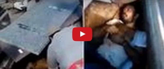 فيديو (+18) - لحظة إخراج رجل دفن حياً من قبره