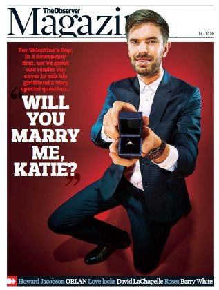 طلب الزواج من حبيبته على غلاف مجلّة