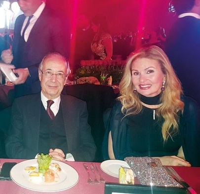 يسرا والسفير المغربي في مصر محمد سعد العلمي