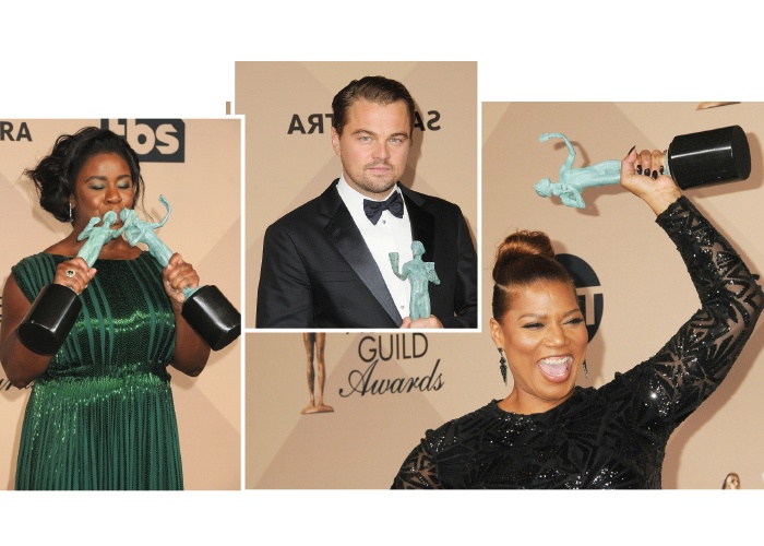 جوائز وجواهر... هوليوود السمراء وليوناردو دي كابريو يستحقان جوائز نقابة ممثلي الشاشة