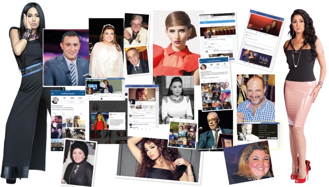 نجوم «أونلاين»: خالد الصاوي ناشط سياسي وزينة الأعلى صوتاً...